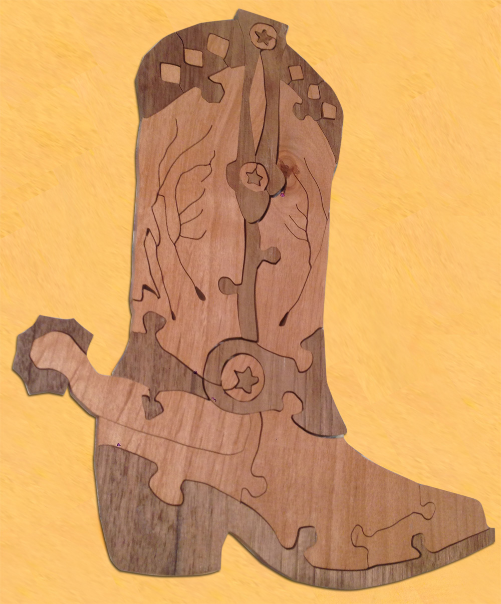 Cowboy Boot (walnut and cherry reverse)