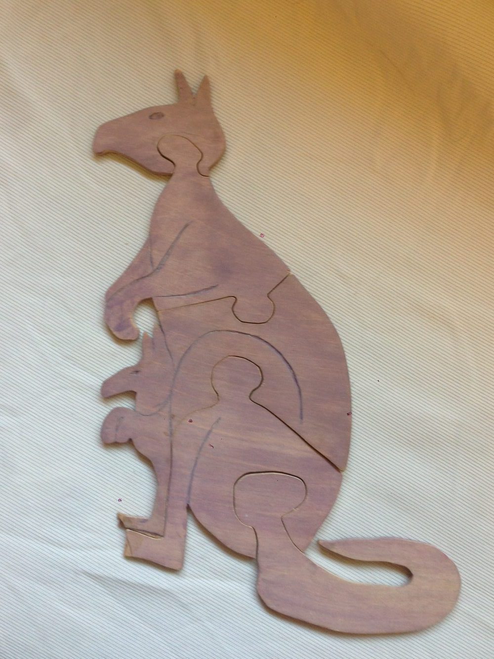 Kangaroo (Baltic Birch) acrylic stained