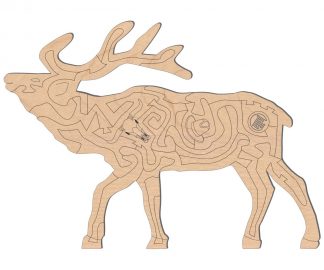 Hardwood Wildlife Elk Insanity Puzzle