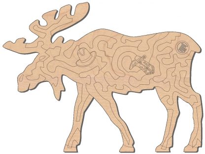Hardwood Wildlife Moose Insanity Puzzle