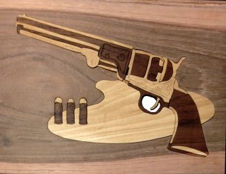 Colt 45 Duotone Handcrafted Hardwood Puzzle
