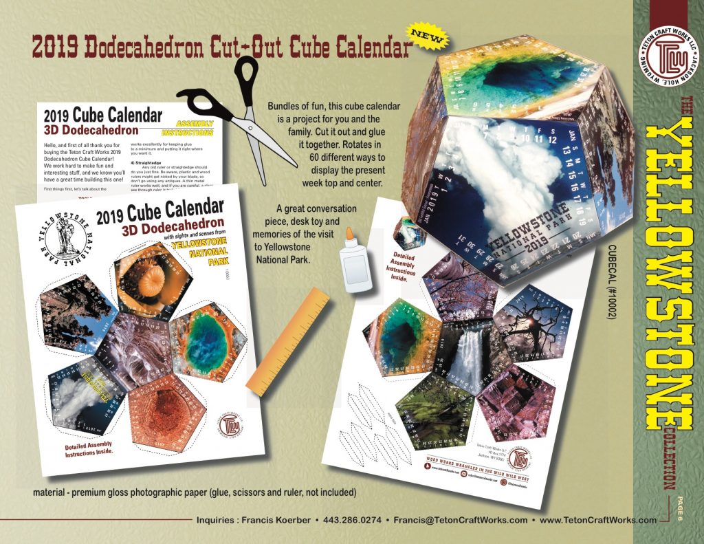 2019 Dodecahedron Cube Calendar