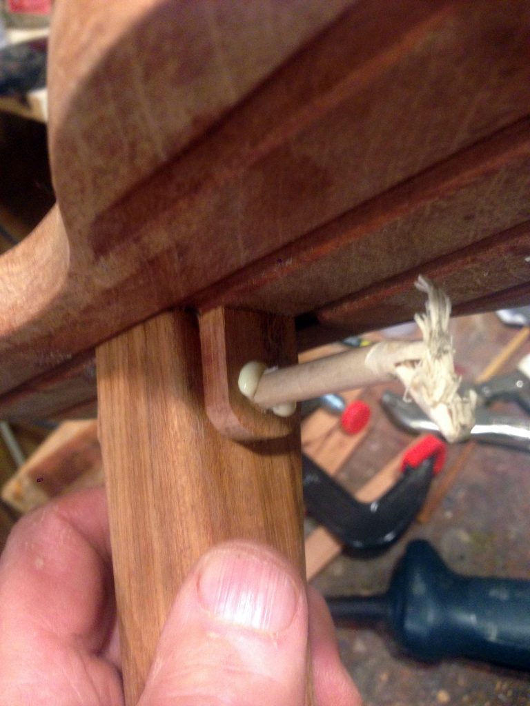 Hardwood dowel insertion